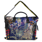 Canvas embroidered handbag Pi-Mart
