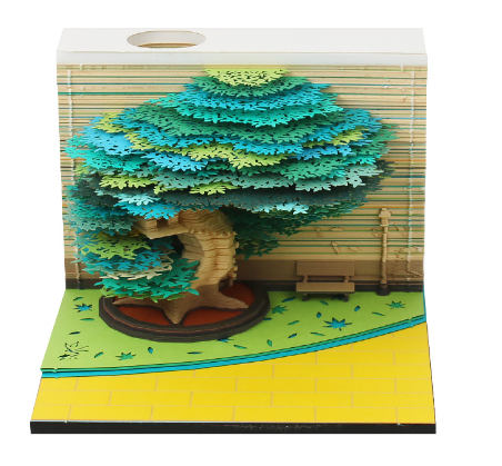 Tree House Paper Carving Notepad Creative Weekly Calendar Earth Calendar