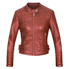 PU leather motorcycle leather jacket Pi-Mart
