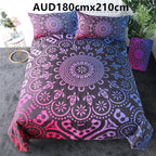 Purple crochet quilt cover three-piece bedding set Pi-Mart