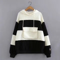 Striped panel hoodie Pi-Mart