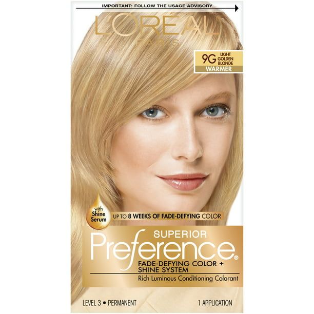 L'Oreal Paris Superior Preference Permanent Hair Color; 9G Light Golden Blonde; 1 Kit EasyOptionXY LLC