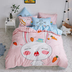 Cartoon four-piece cotton duvet cover Pi-Mart
