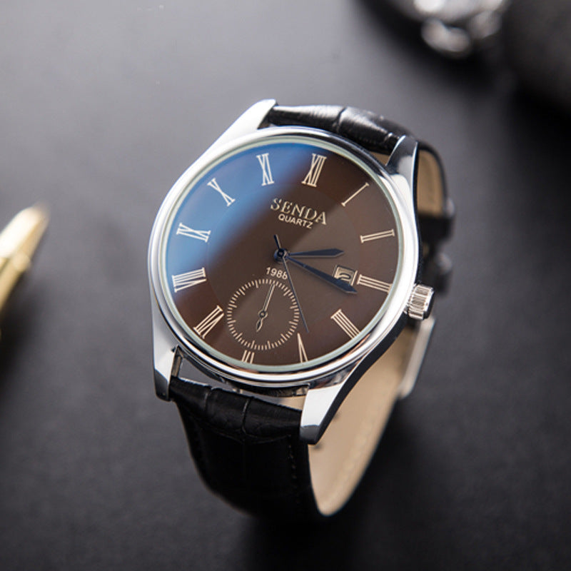 Retro Men's Watch Single Calendar Waterproof Belt Pi-Mart