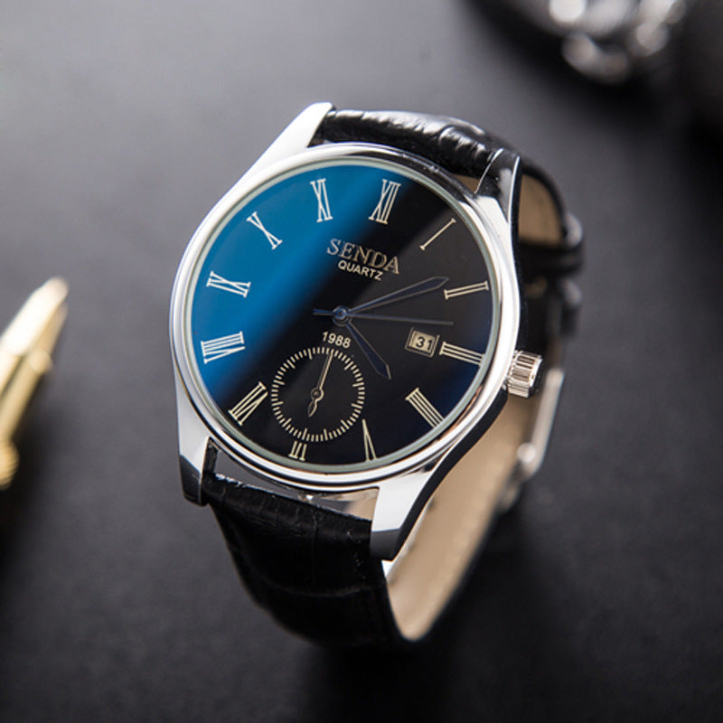 Retro Men's Watch Single Calendar Waterproof Belt Pi-Mart