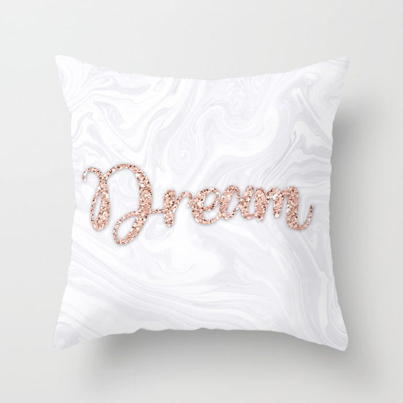 Pink sofa cushion cushion pillowcase Pi-Mart