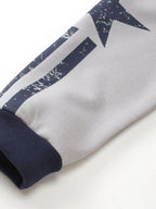 Men's Contrast Drawstring Zip-Up Hoodie
