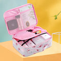 Travel portable large capacity cosmetic bag, printed nylon cosmetic storage bag, cosmetic case, toilet bag, makeup bag organizer, makeup bag with compartments, - SJB-DIAMOND ELITES