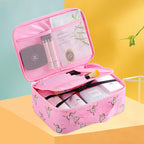 Travel portable large capacity cosmetic bag, printed nylon cosmetic storage bag, cosmetic case, toilet bag, makeup bag organizer, makeup bag with compartments, - SJB-DIAMOND ELITES