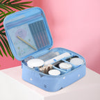 Travel portable large capacity cosmetic bag, printed nylon cosmetic storage bag, cosmetic case, toilet bag, makeup bag organizer, makeup bag with compartments, - SJB-DIAMOND ELITES