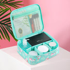 Travel portable large capacity cosmetic bag, printed nylon cosmetic storage bag, cosmetic case, toilet bag, makeup bag organizer, makeup bag with compartments, - SJB-DIAMOND ELITES
