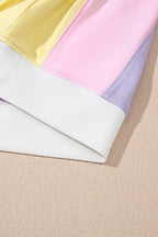 Colorblock Patchwork Oversized T Shirt THRIXINE