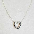 Scallop Edge Heart Necklace - 18k Gold Plated | Femstylo