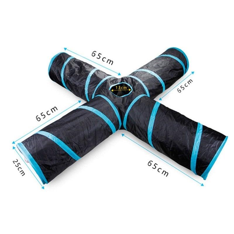 2/3/4/5 Holes Pet Cat Tunnel Toys Foldable Pet Cat Kitty Training Interactive Fun Toy For Cats Rabbit Animal Play Tunnel Tube For Cats Tunnels for Indoor Cats Cat Tube Collapsible 3 Way Pet Tunnel Great Toy for Cats Stevvex