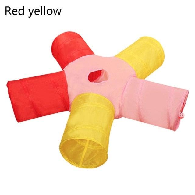 2/3/4/5 Holes Pet Cat Tunnel Toys Foldable Pet Cat Kitty Training Interactive Fun Toy For Cats Rabbit Animal Play Tunnel Tube For Cats Tunnels for Indoor Cats Cat Tube Collapsible 3 Way Pet Tunnel Great Toy for Cats Stevvex