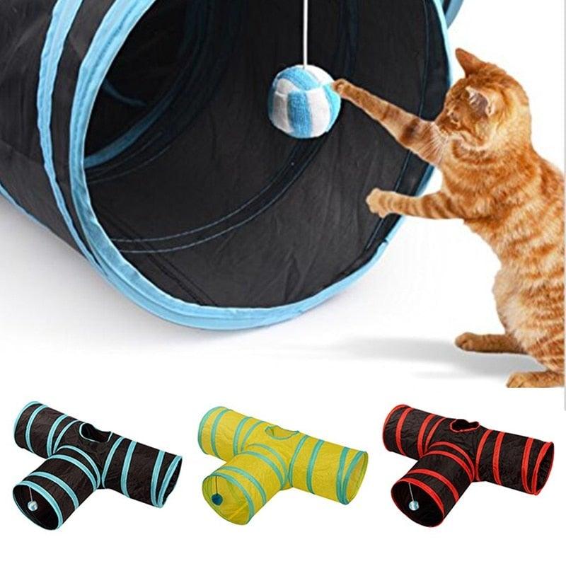 2/3/4/5 Holes Pet Cat Tunnel Toys Foldable Pet Cat Kitty Training Interactive Fun Toy For Cats Rabbit Animal Play Tunnel Tube For Cats Tunnels for Indoor Cats Cat Tube Collapsible 3 Way Pet Tunnel Great Toy for Cats Stevvex