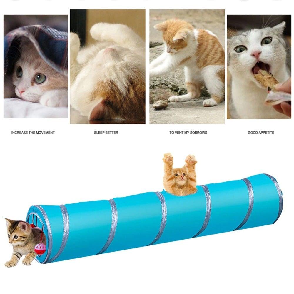 2/3/4/5 Holes Pet Cat Tunnel Toys Foldable Pet Cat Kitty Training Interactive Fun Toy For Cats Rabbit Animal Play Tunnel Tube For Cats Tunnels for Indoor Cats Cat Tube Collapsible 3 Way Pet Tunnel Great Toy for Cats Stevvex