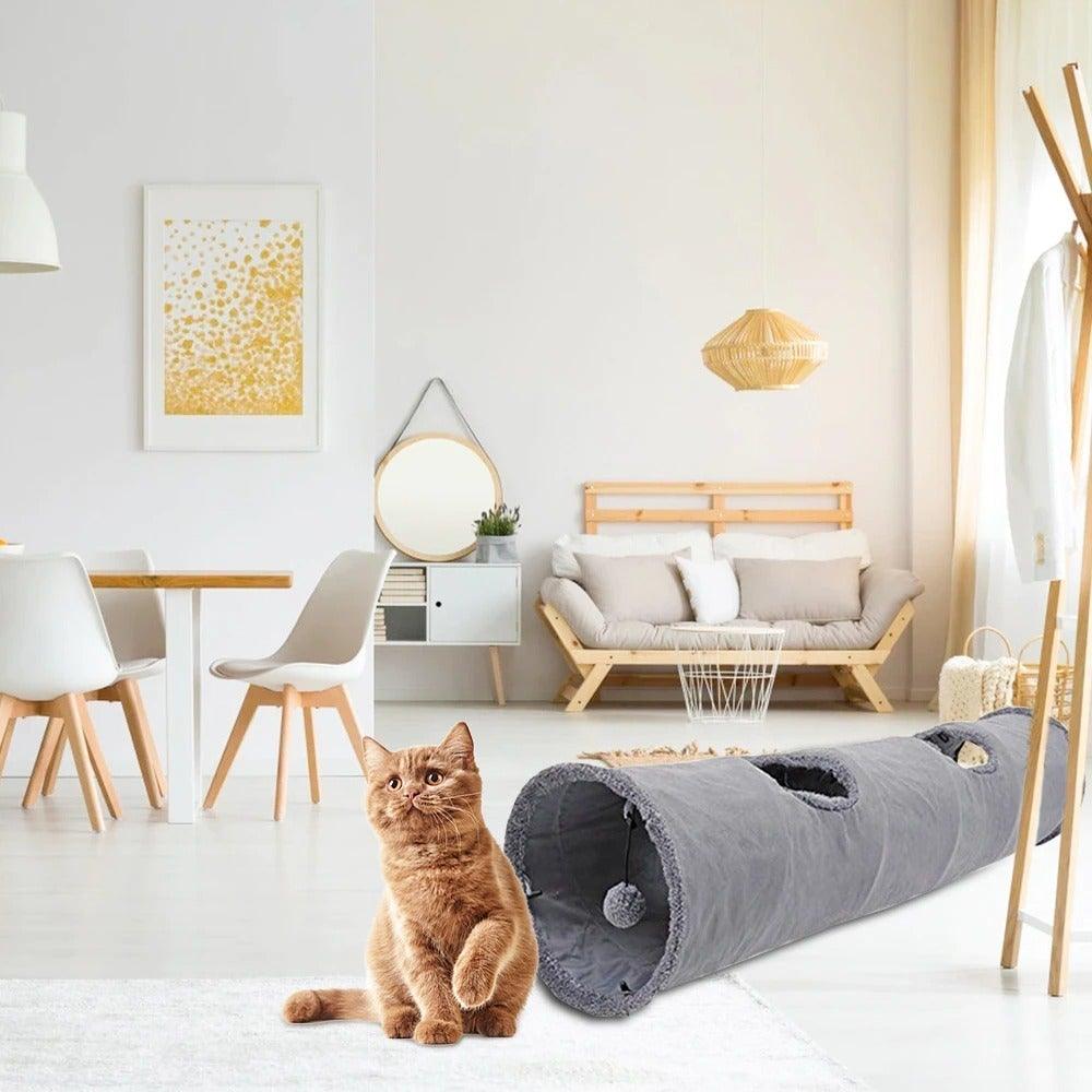 2/3/4/5 Holes Pet Cat Tunnel Toys Foldable Pet Cat Kitty Training Interactive Fun Toy For Cats Rabbit Animal Play Tunnel Tube For Cats Tunnels for Indoor Cats Cat Tube Collapsible 3 Way Pet Tunnel Great Toy for Cats Stevvex