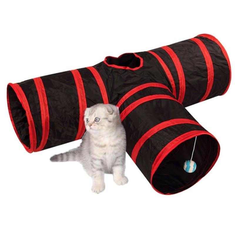 2/3/4/5 Holes Pet Cat Tunnel Toys Foldable Pet Cat Kitty Training Interactive Fun Toy For Cats Rabbit Animal Play Tunnel Tube For Cats Tunnels for Indoor Cats Cat Tube Collapsible 3 Way Pet Tunnel Great Toy for Cats Stevvex