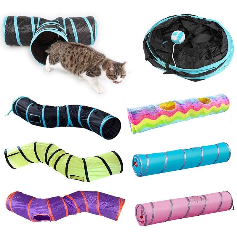 2/3/4/5 Holes Pet Cat Tunnel Toys Foldable Pet Cat Kitty Training Interactive Fun Toy For Cats Rabbit Animal Play Tunnel Tube For Cats Tunnels for Indoor Cats Cat Tube Collapsible 3 Way Pet Tunnel Great Toy for Cats Stevvex