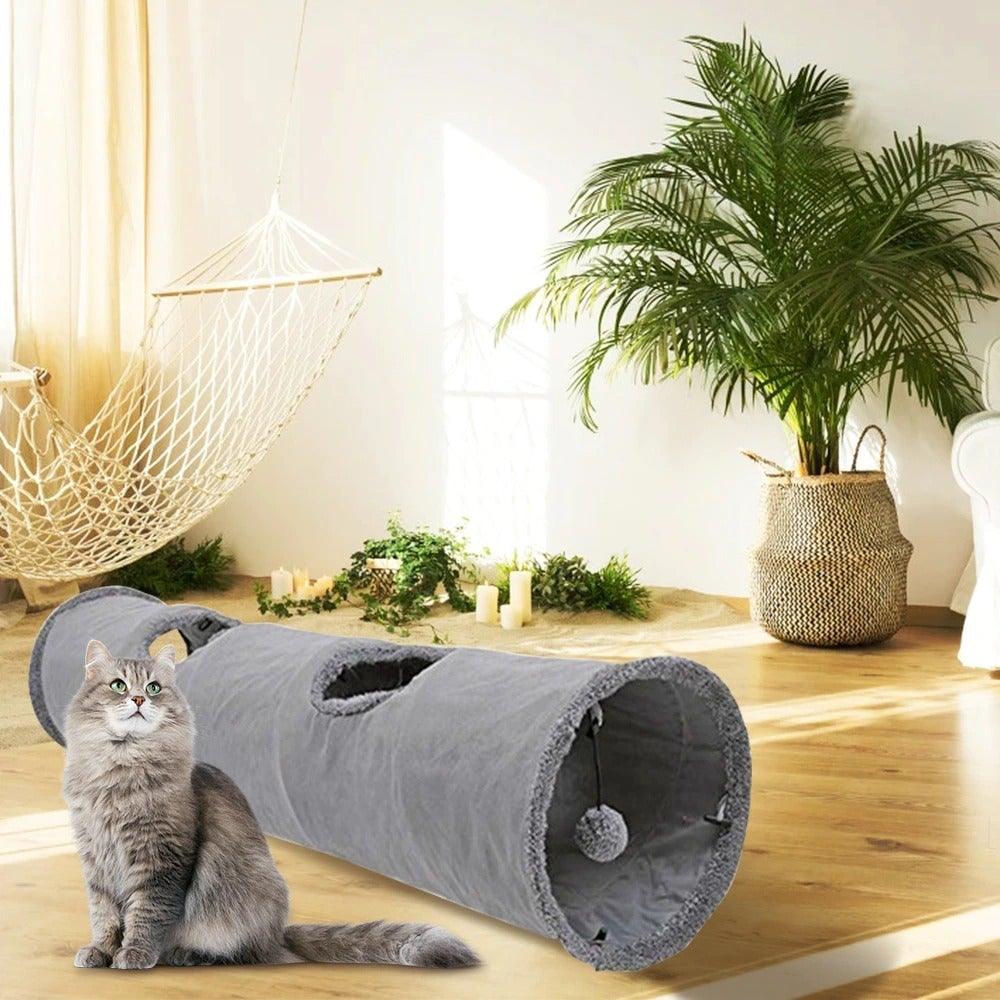 2/3/4/5 Holes Pet Cat Tunnel Toys Foldable Pet Cat Kitty Training Interactive Fun Toy For Cats Rabbit Animal Play Tunnel Tube For Cats Tunnels for Indoor Cats Cat Tube Collapsible 3 Way Pet Tunnel Great Toy for Cats Stevvex
