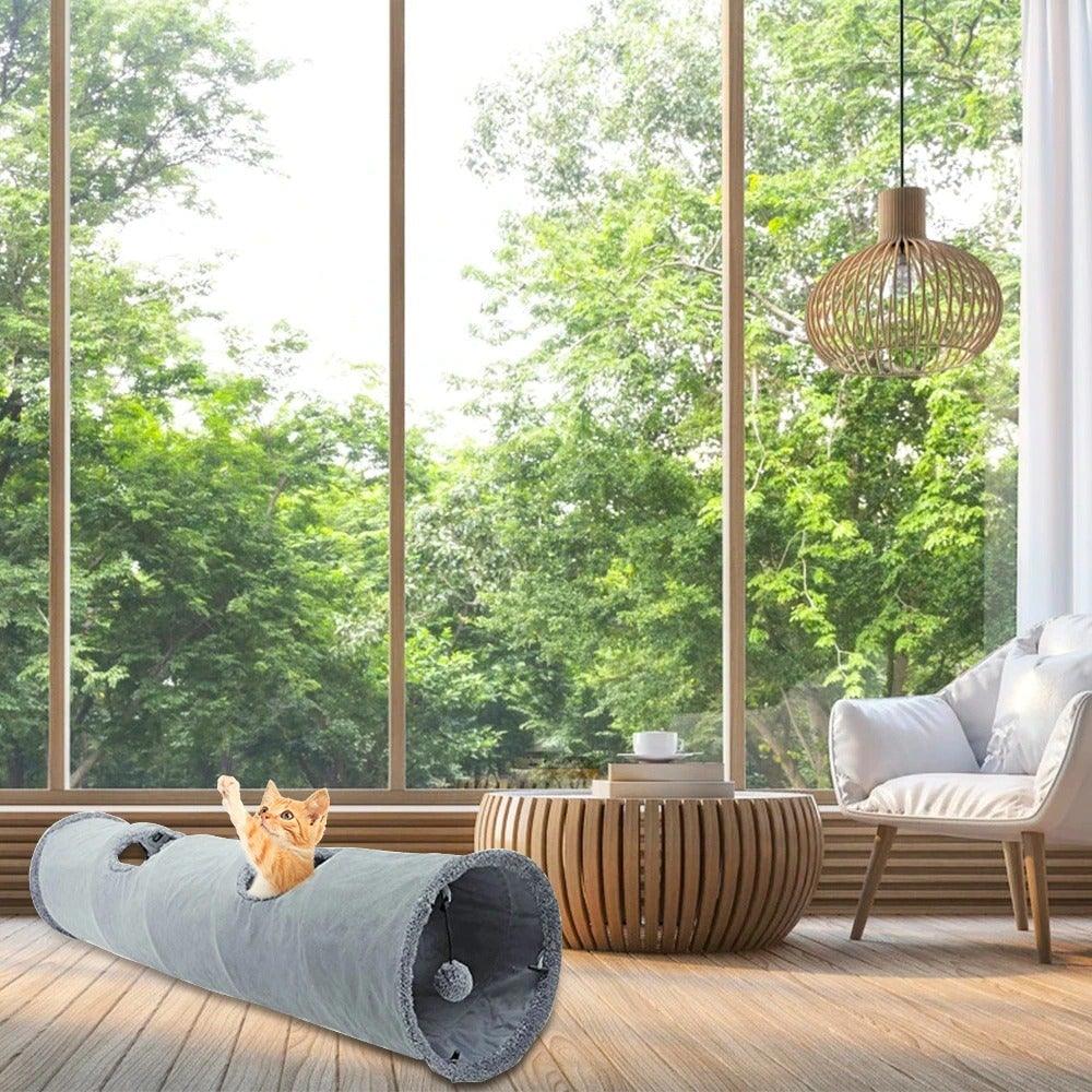 2/3/4/5 Holes Pet Cat Tunnel Toys Foldable Pet Cat Kitty Training Interactive Fun Toy For Cats Rabbit Animal Play Tunnel Tube For Cats Tunnels for Indoor Cats Cat Tube Collapsible 3 Way Pet Tunnel Great Toy for Cats Stevvex