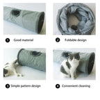 2/3/4/5 Holes Pet Cat Tunnel Toys Foldable Pet Cat Kitty Training Interactive Fun Toy For Cats Rabbit Animal Play Tunnel Tube For Cats Tunnels for Indoor Cats Cat Tube Collapsible 3 Way Pet Tunnel Great Toy for Cats Stevvex