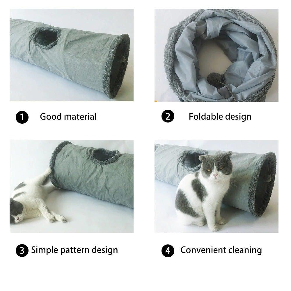 2/3/4/5 Holes Pet Cat Tunnel Toys Foldable Pet Cat Kitty Training Interactive Fun Toy For Cats Rabbit Animal Play Tunnel Tube For Cats Tunnels for Indoor Cats Cat Tube Collapsible 3 Way Pet Tunnel Great Toy for Cats Stevvex