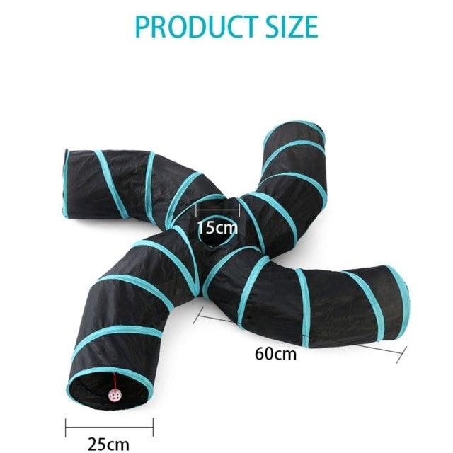 2/3/4/5 Holes Pet Cat Tunnel Toys Foldable Pet Cat Kitty Training Interactive Fun Toy For Cats Rabbit Animal Play Tunnel Tube For Cats Tunnels for Indoor Cats Cat Tube Collapsible 3 Way Pet Tunnel Great Toy for Cats Stevvex