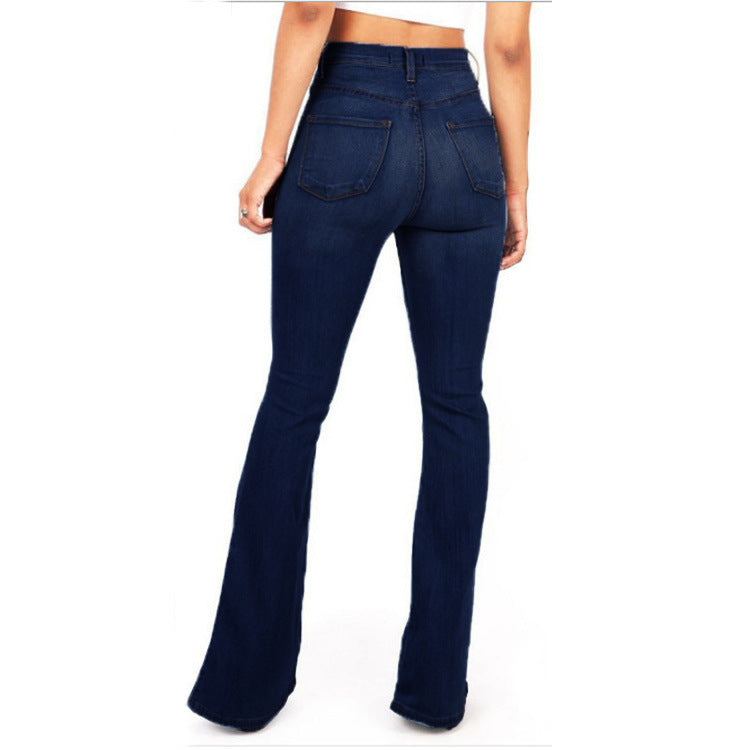 Jeans For Women Plus Size Long Denim Pants Slim Bell Bottom Denim Trousers Skinny Jeans Women'S Denim Pants - SJB-DIAMOND ELITES
