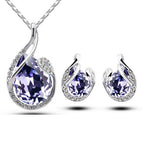 Rhinestone Earring Necklace Pi-Mart