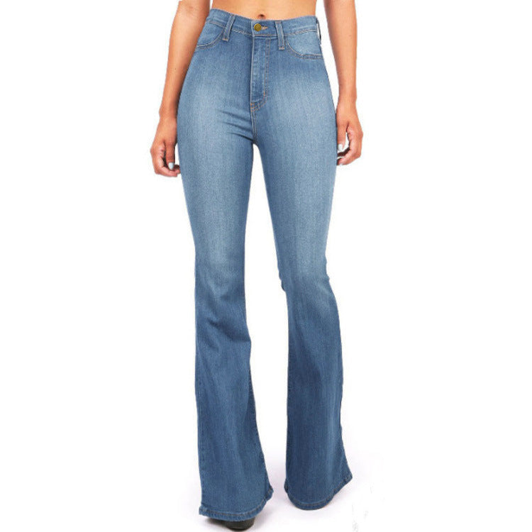 Jeans For Women Plus Size Long Denim Pants Slim Bell Bottom Denim Trousers Skinny Jeans Women'S Denim Pants - SJB-DIAMOND ELITES