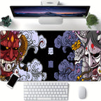XXL Gaming Mouse Pad, Non-Slip Rubber Base Desk Mat, Washable Office Keyboard Pad with Japanese Oni Design, Mouse Pads for Desk Lootquake LLC