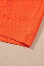 Textured V Neck T Shirt and Shorts Set THRIXINE