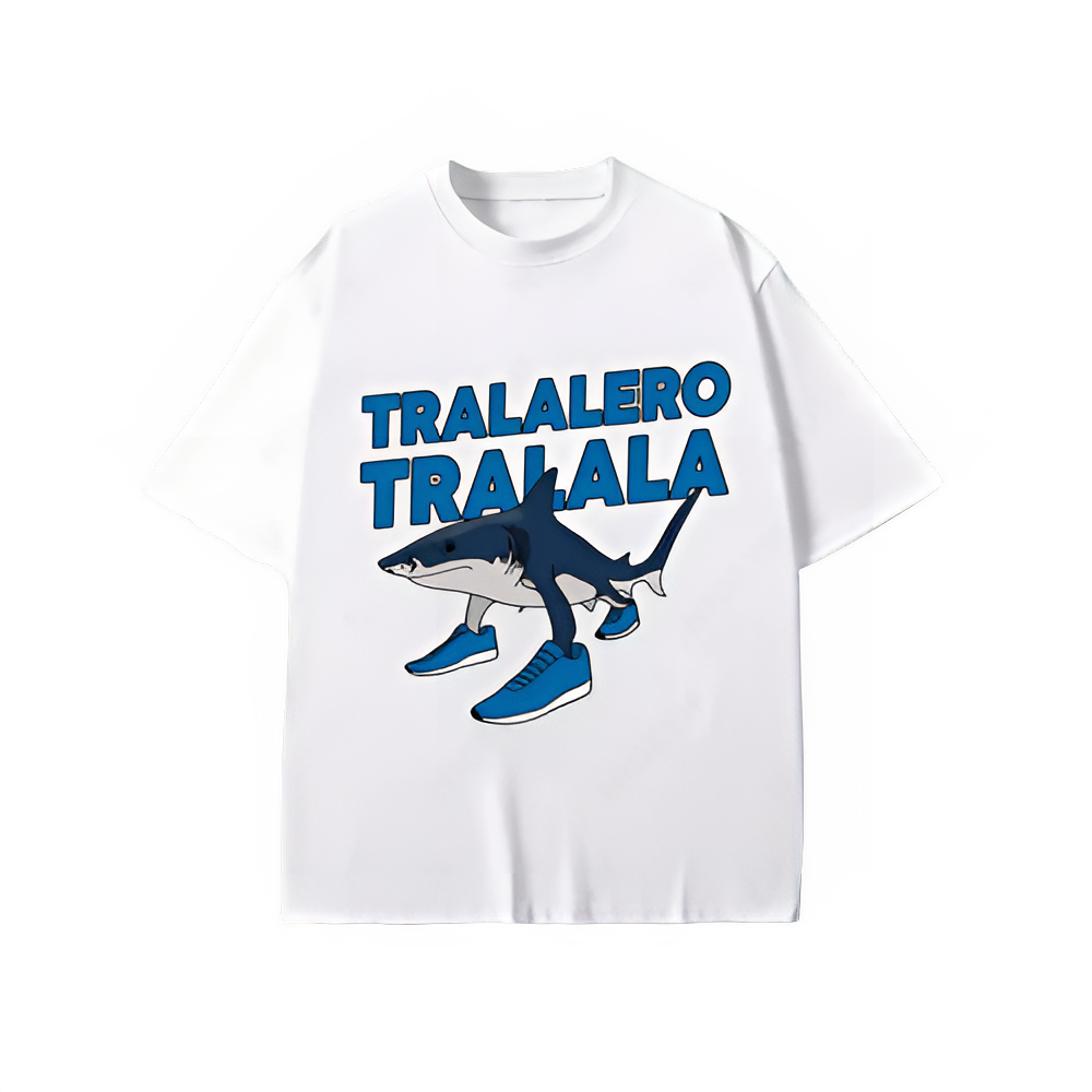 Tralalero Tralala Funny Shark Meme T-shirt Gifts Women's Fashion Gothic Vintage T-shirts Casual T Shirt Pi-Mart