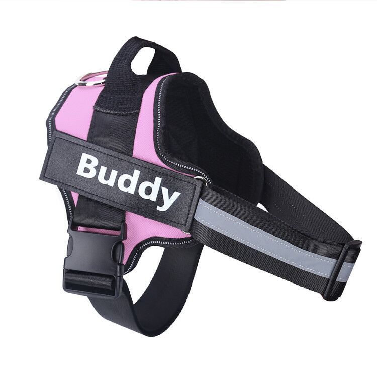 Personalized Dog Harness NO PULL Reflective Breathable Adjustable Pet Harness Vest For Small Large Dog Custom Patch Pet Supplies Pi-Mart