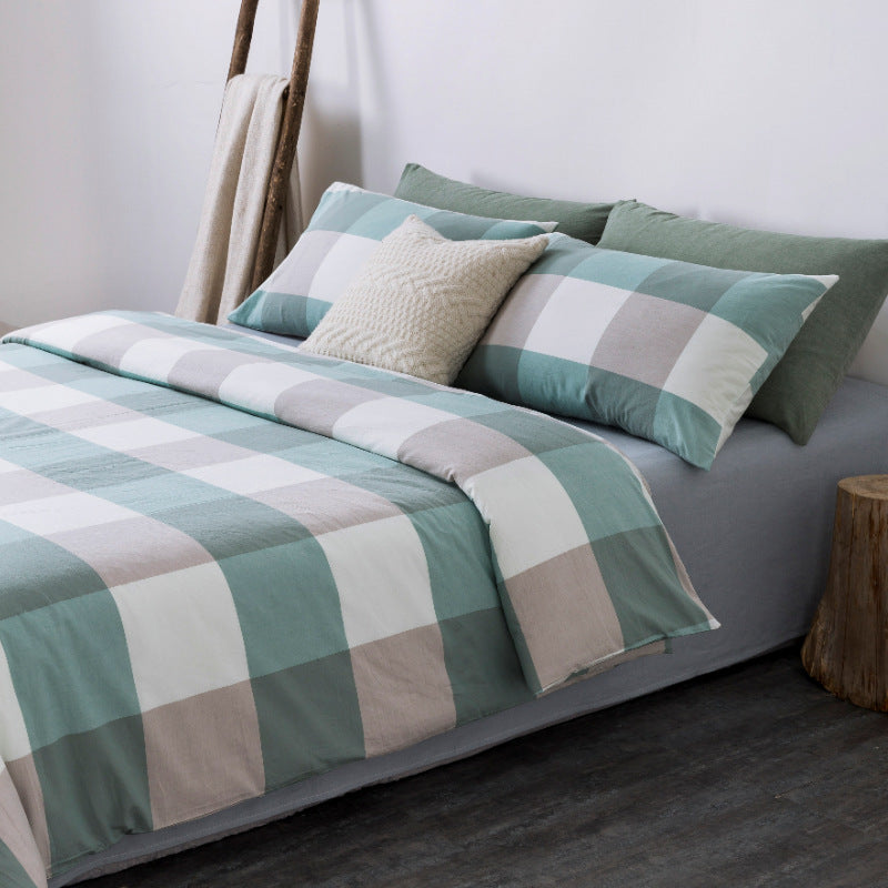 Water pure cotton 4-piece bedding sheet quilt cover cotton set Pi-Mart