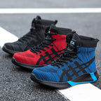 Winter Plush Boots Men Labor Protection Anti-smash Anti-puncture Work Shoes Warm Thickened Breathable Lace-up Safety Shoes Pi-Mart