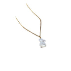 White Shell Rabbit Collar Electroplated 18K Gold Necklace Pi-Mart