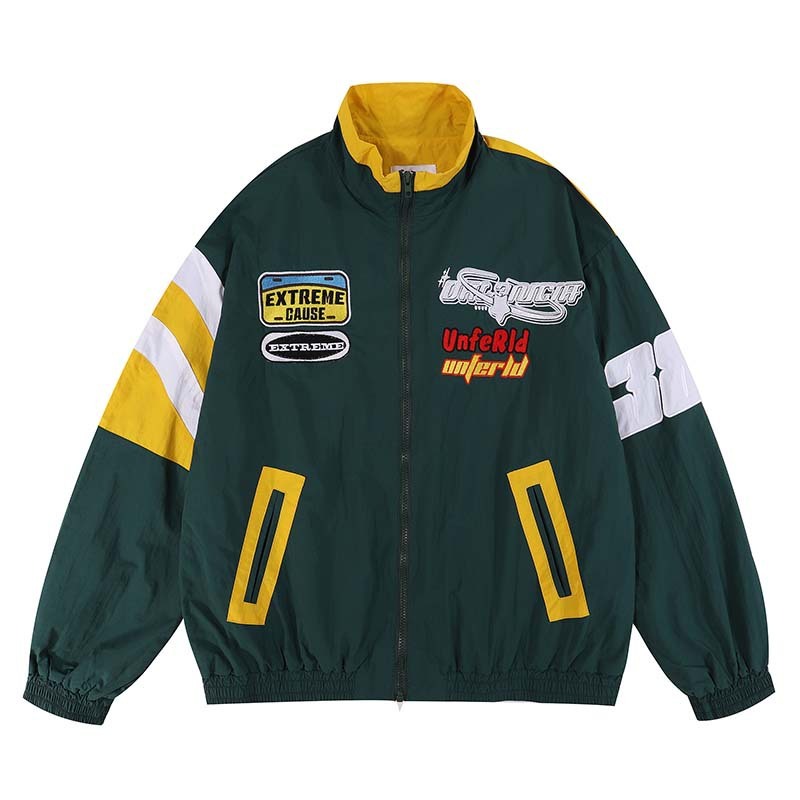 Loose Casual Stand Collar Motorcycle Style Jacket For Men Pi-Mart