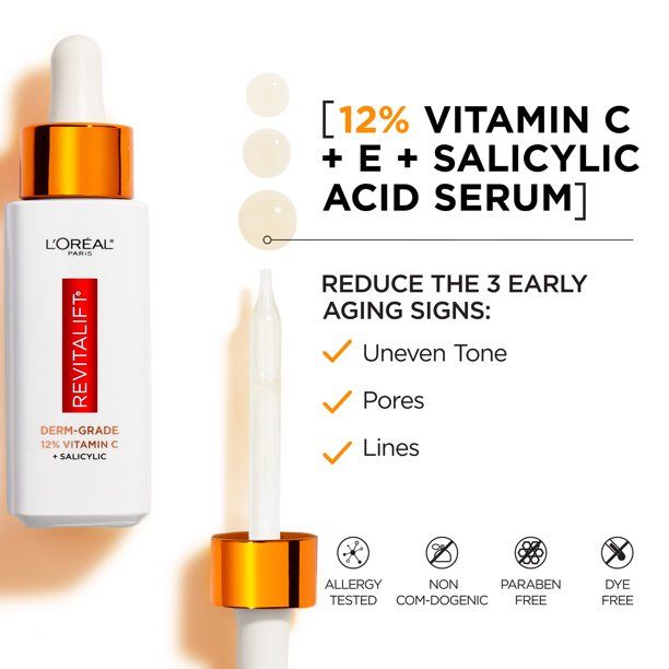 L'Oreal Paris Revitalift 12 Percent Vitamin C; and E; and Salicylic Serum; 1.01 fl oz EasyOptionXY LLC