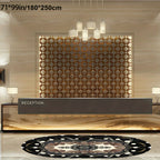 Imitation Cashmere Black Pattern Tan Spotted Oval Floor Mat Large Area Full Padded Premium Light Luxury Premium Sense Carpet Living Room Tea Table Blanket Room Bedside Thickened Household Floor Mat For Hotel Lootquake LLC