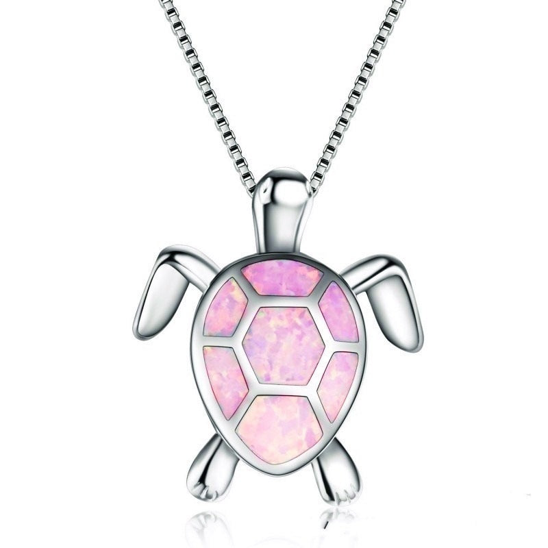 Fashion Turtle Simple Necklace Stud Earrings Set Pi-Mart