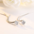 Single diamond tassel earring