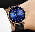 Men's Elegant  Watch With Stainless Steel Straps And Special Date Display Excellent Look Unique Design Perfect Gift Stevvex
