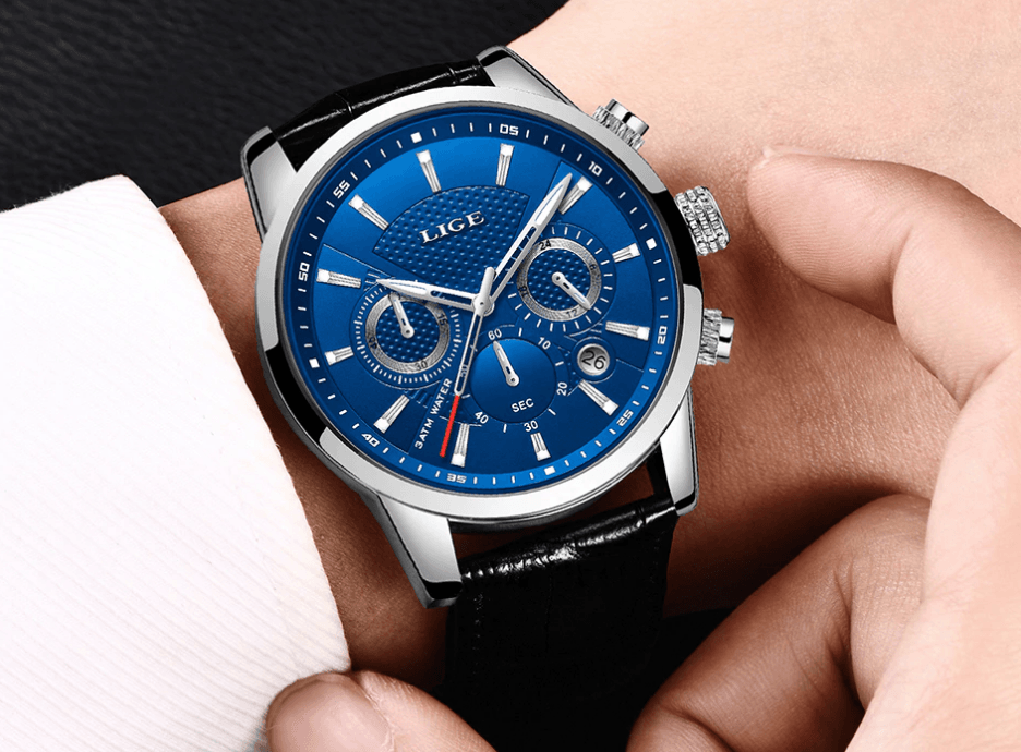 Men's  Waterproof Watch With Chronometers Day View Sport Analog Watches Excellent Look Perfect Gift For Him Stevvex