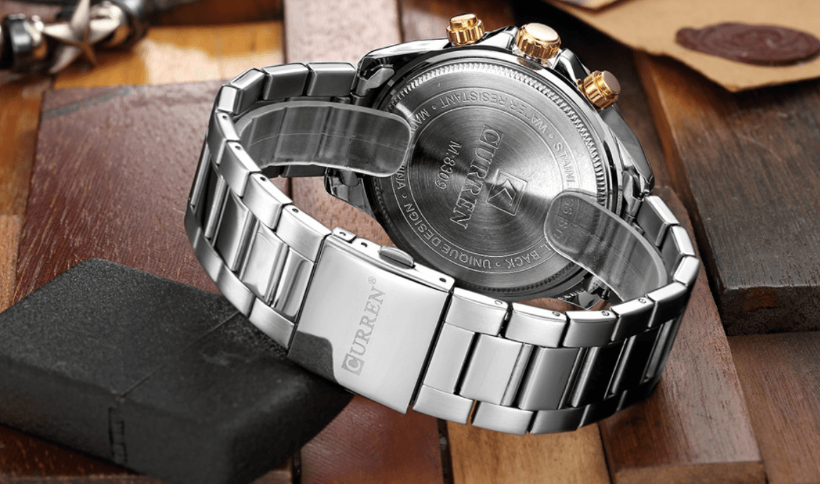 Men's Waterproof Watch With Chronometers, Date Display Excellent Background Unique Design Perfect Gift Stevvex