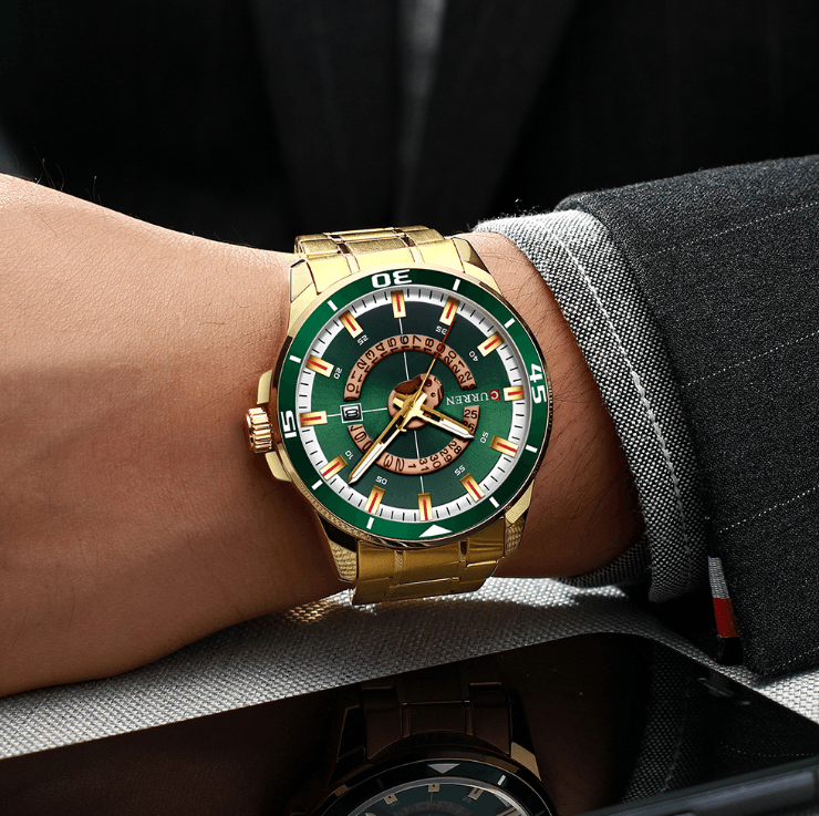 Men's  Modern Sports Waterproof Watch Luxury Unique Design  Fluorescent Hands Perfect Gift Stevvex