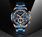 Men's Sports  Waterproof Stainless Steel Watch With Chronometers And Special Date Display Unique Design Perfect Gift Stevvex