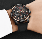 Men's Elegant Waterproof  Watch With Leather Straps   Business Style Watches Unique Design Perfect Gift For Your Man Stevvex